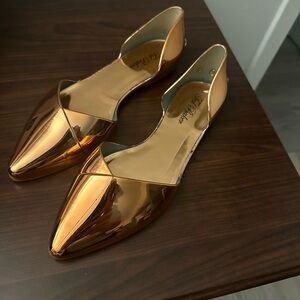 Ted Baker Copper Gold Pointed Jelly Flats